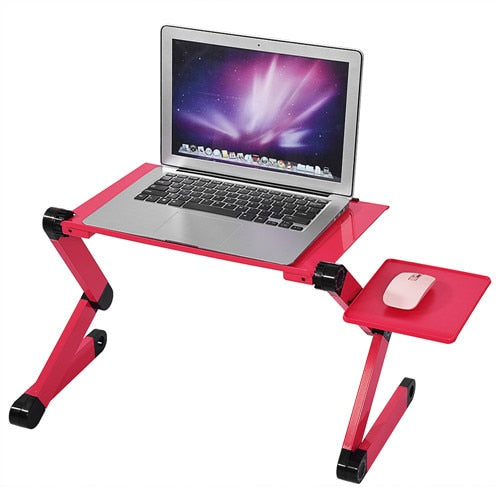 360 Degree Adjustable Laptop Desk Computer Foldable Stand Desk Table Tray Bed Mouse Holder