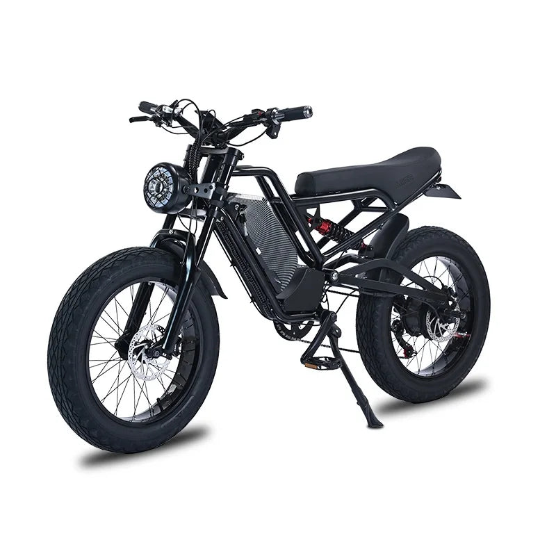 STLF US Ready Stock Akez Cafe Racer Electric Dirt Pit Mountain E Bike 1500W Fat Tires Ebike Electric Cruiser Adult USA Warehouse