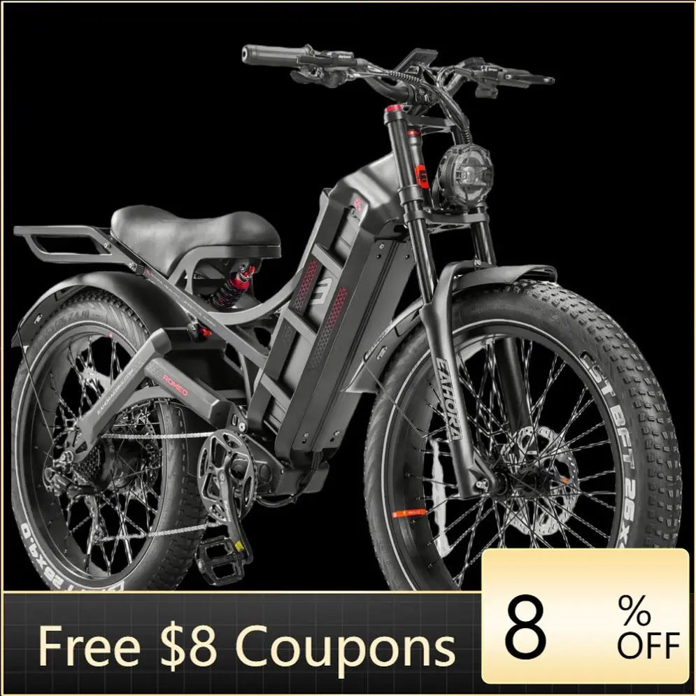 STLF Eahora Romeo Pro High-power Fatbike Ebike Electric Fat Tire Mountain E Hybrid Road Cargo Dirt Bike Bicycle Adult