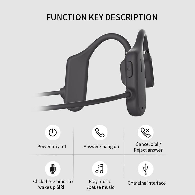 2022 NEW Original Earphone Bluetooth Headphones Wireless Waterproof Comfortable Wear Open Ear Hook Light Weight Sports Earphones