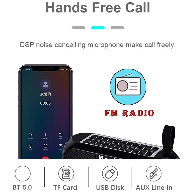 Solar charging Bluetooth-compatible Speaker