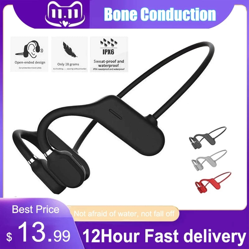 2022 NEW Original Earphone Bluetooth Headphones Wireless Waterproof Comfortable Wear Open Ear Hook Light Weight Sports Earphones