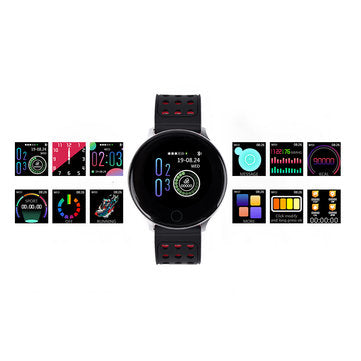 XANES® B12 1.3in Touch Screen IP68 Waterproof Smart Watch HR BP Monitor Fitness Sports Bracelet