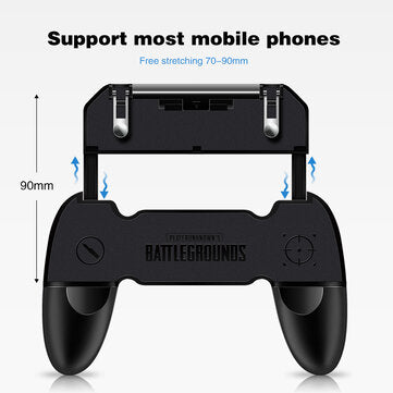 DATA FROG S6-W10 PUBG Game Controller Gamepad Trigger Shooter for PUBG Mobile Game with Foldable Phone Holder for Android iOS Phones