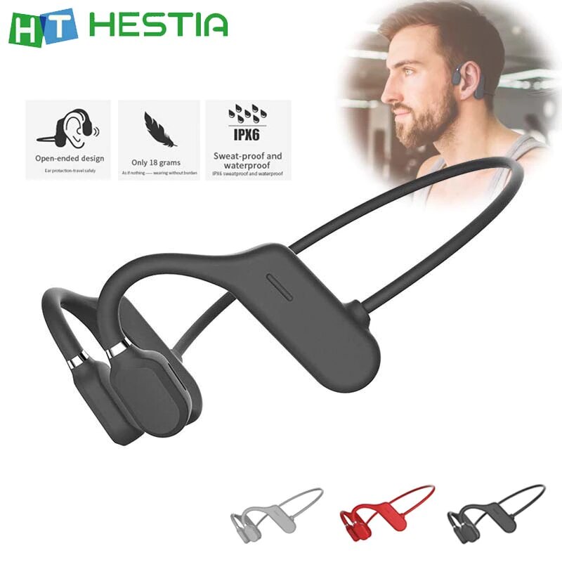 2022 NEW Original Earphone Bluetooth Headphones Wireless Waterproof Comfortable Wear Open Ear Hook Light Weight Sports Earphones