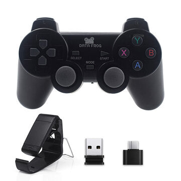 DATA FROG 208 Wireless Bluetooth 2.4G Gamepad Ergonomic Joystick Game Controller for PS3 Android Phone TV Box