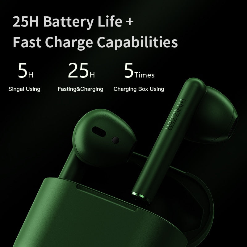 Original Whizzer B7 TWS Headphones BravoPods Wireless earphone Voice control Bluetooth 5.0 Noise reduction Tap Control