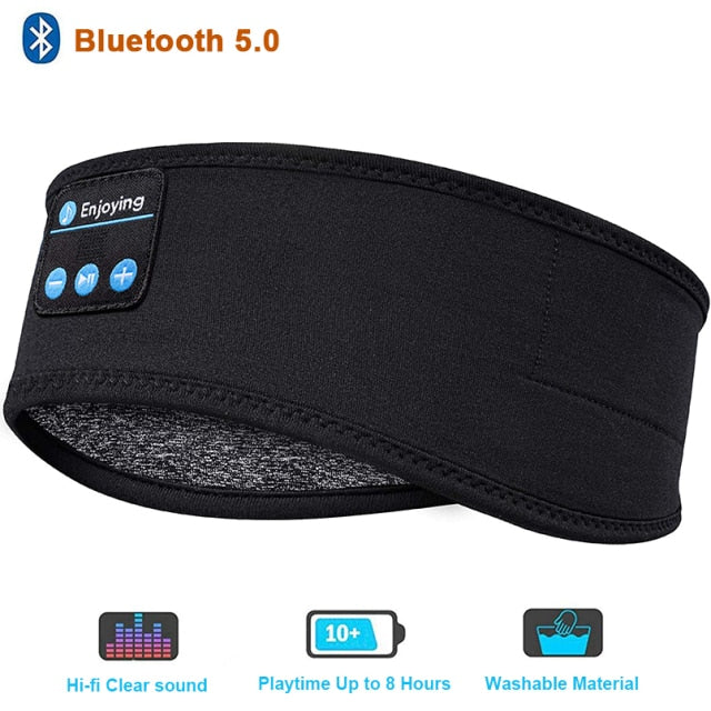 Sleep Headphones 3D Bluetooth 5.0 Headband Wireless Sleep Artifact Breathable Music Eye Mask Earbuds for Side Sleeper Air Travel