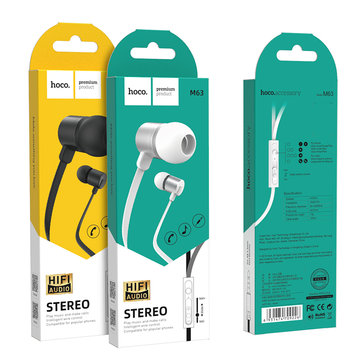 HOCO M63 Universal 3.5mm Wired Line Control In-Ear Earphone With Mic for Android