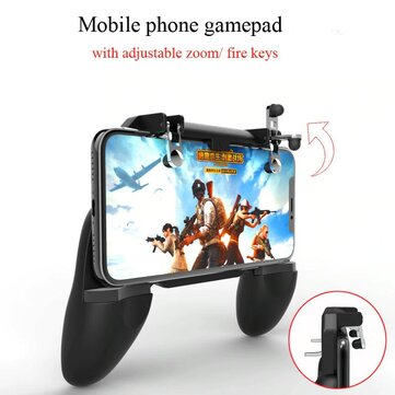 DATA FROG S6-W10 PUBG Game Controller Gamepad Trigger Shooter for PUBG Mobile Game with Foldable Phone Holder for Android iOS Phones