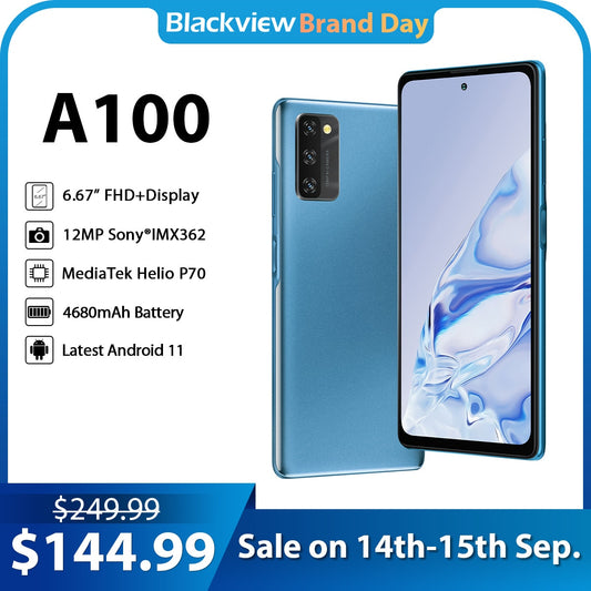 Blackview A100 Helio P70 Android 11 Smartphone 4G LTE Smartphone