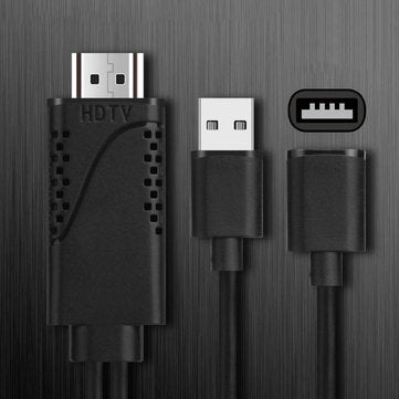 Bakeey 2in1 USB Female to HDTV Male Mobile Phone Screen Projector Adapter Charging Cable for Apple Android Smart Phone for Samsung S10 for iPhone 11 Pro Max HUAWEI Xiaomi